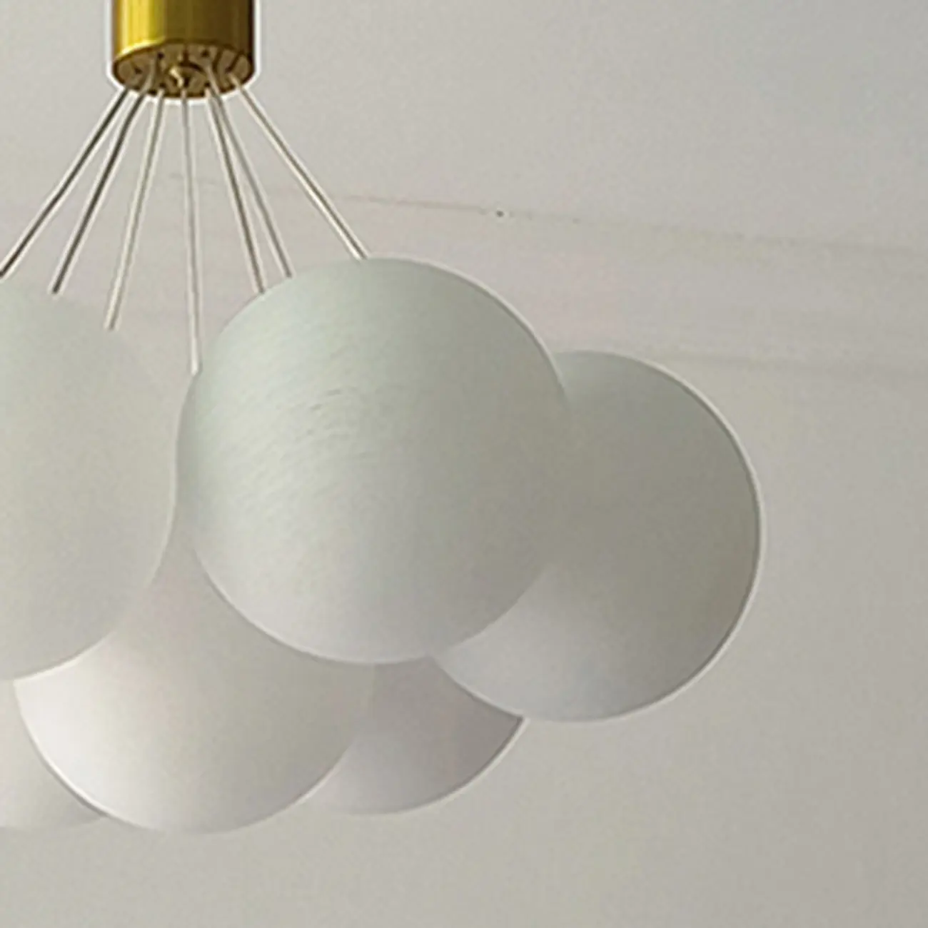 White Matte Glass Shade Multi Globe Light Chandelier