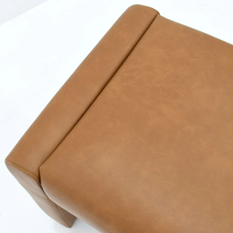 Modern Faux Leather 47 Waterfall Bench