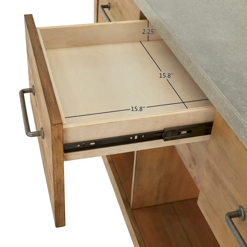 Tali Reclaimed Look Extendable Kitchen Island by iNSPIRE Q Classic