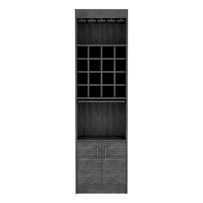 Bar Cabinet for Kitchen, Dining Room,Living Room, Smokey Oak