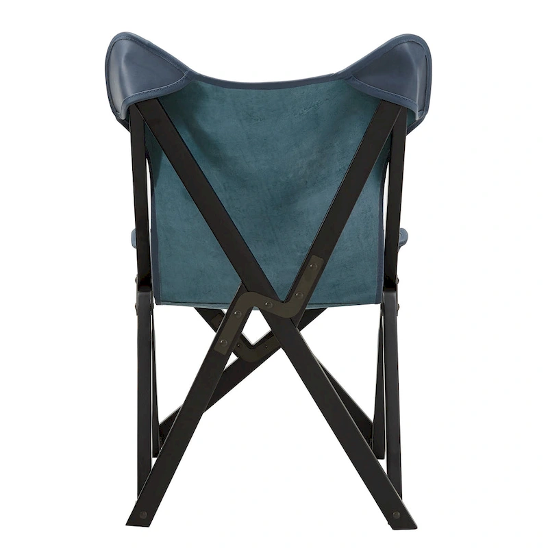 Cantu Genuine Top Grain Leather Tripolina Sling Chair by iNSPIRE Q Modern