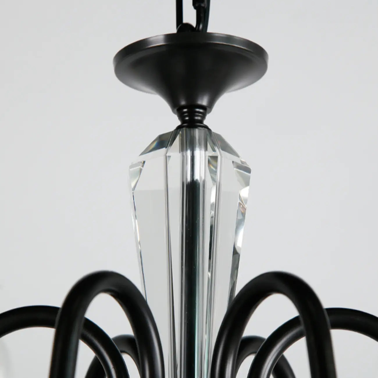 Industrial Black Glass Candelabra Chandelier in 3-10 Lights