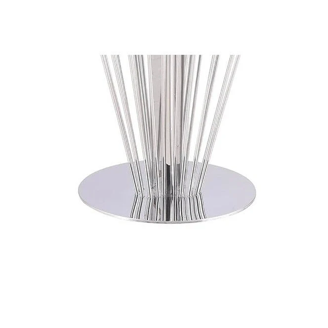 Somette Fiona Round Dining Table with Pedestal Base - Silver