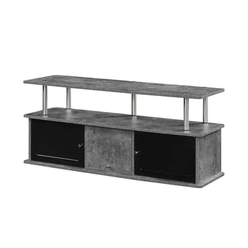 Designs2Go TV Stand for TVs up to 50 with 3 Storage Cabinets and Shelf - Breighton Home