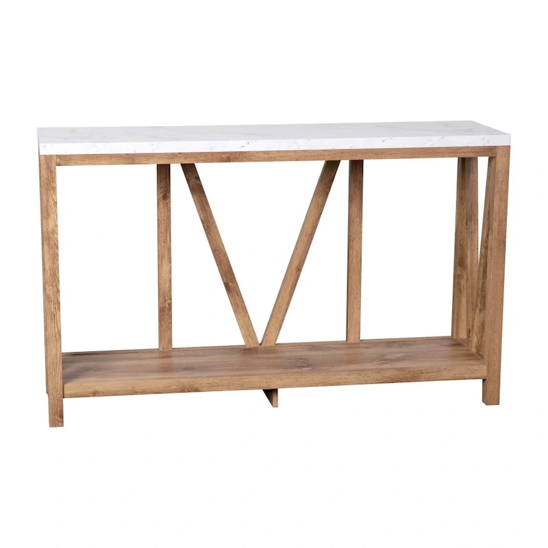Farmhouse Style Rustic Entryway Console Table