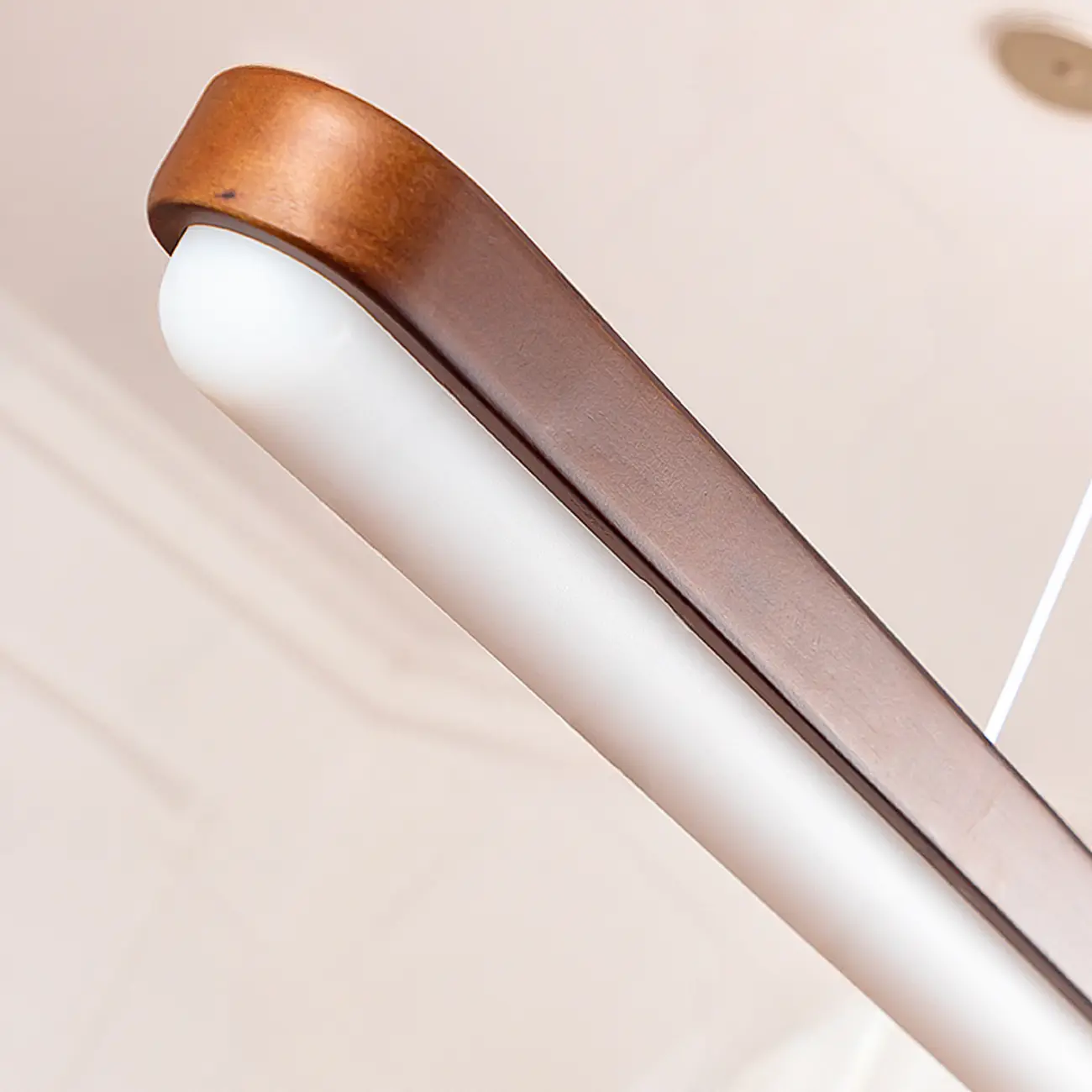 Modern Brown Linear Island Pendant Light with Thread Mount