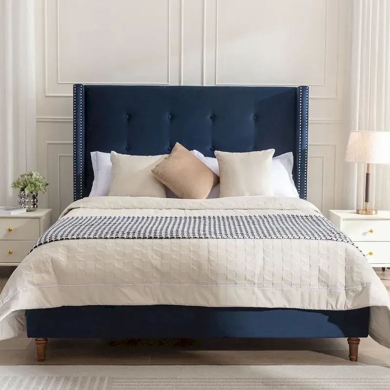54High Headboard Peyton Upholstered King Bed