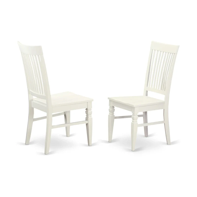 East West Furniture 3 Piece Dinette Set Contains a Round Dining Table and 2 Dining Room Chairs, (Finish Options)