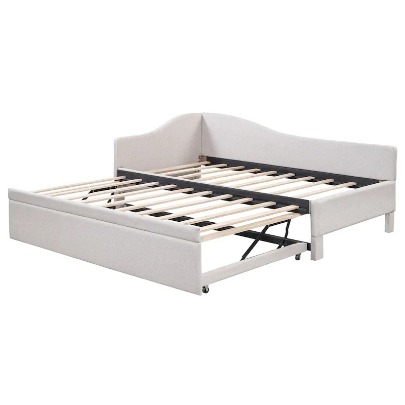 Twin L-Shaped Daybed with Pop-Up Trundle