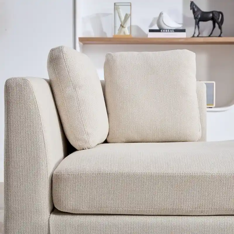 Double-Sided Upholstered Chaise Lounge - Seats 2