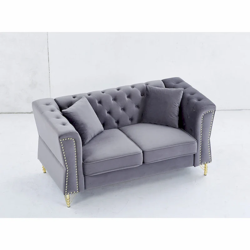 60.2 Chesterfield Velvet Sofa