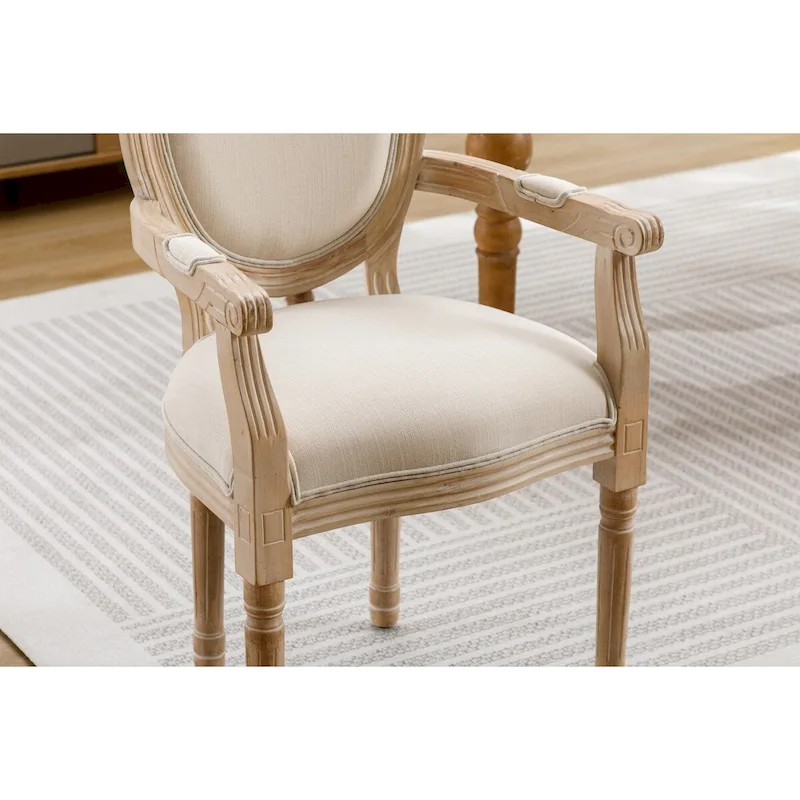 Upholstered Fabric Dining Armchair Set of 2