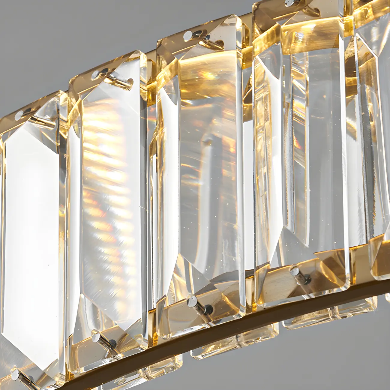 Dining Area Modern Crystal LED Ring Pendant