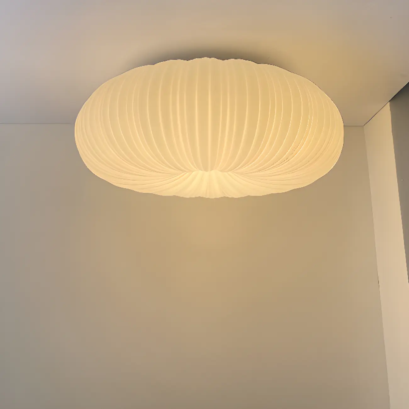 Modern Circle-shaped Flush Ceiling Light With Resin Shade