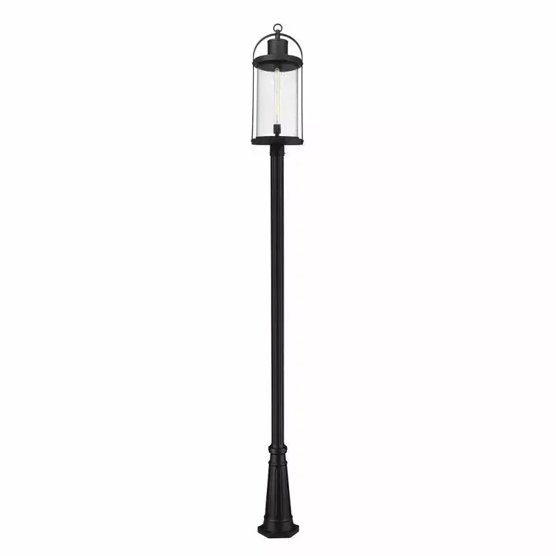 Z-Lite Roundhouse 1 - Light Post Light in Black