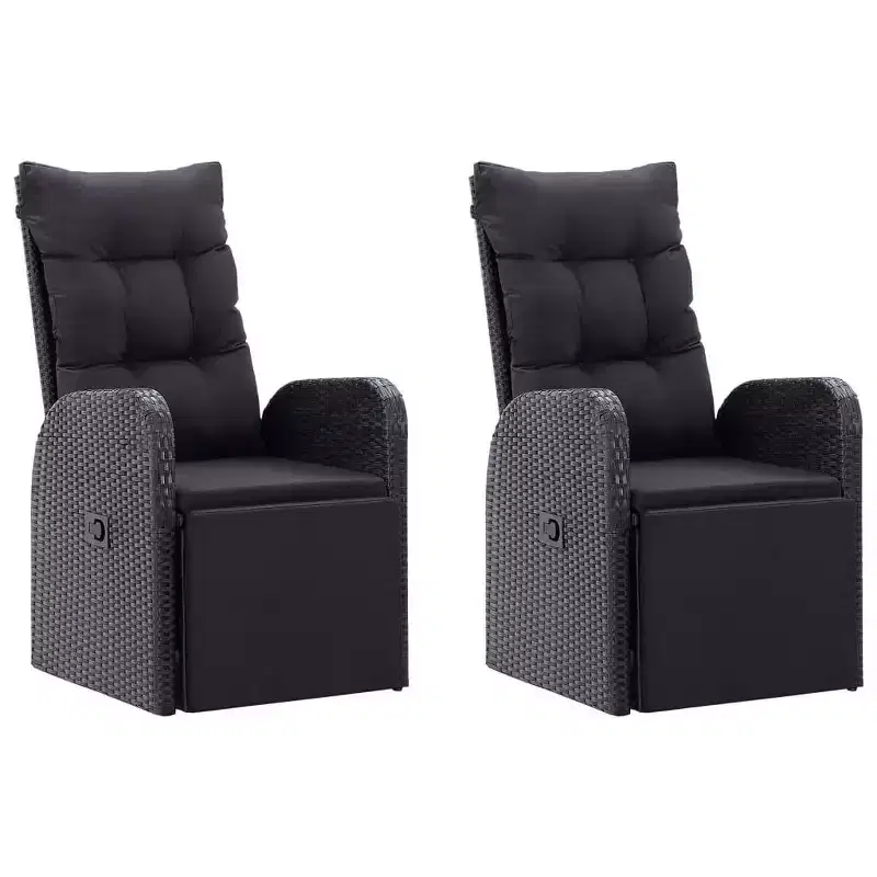 vidaXL Garden Dining Set Black
