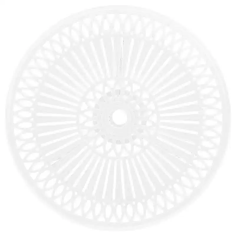 vidaXL Bistro Set White Cast Aluminum Standard Swivel Bistro Set