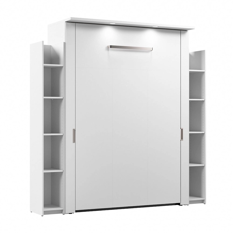 Lumina Full Murphy Bed with Shelves (81W) by Bestar