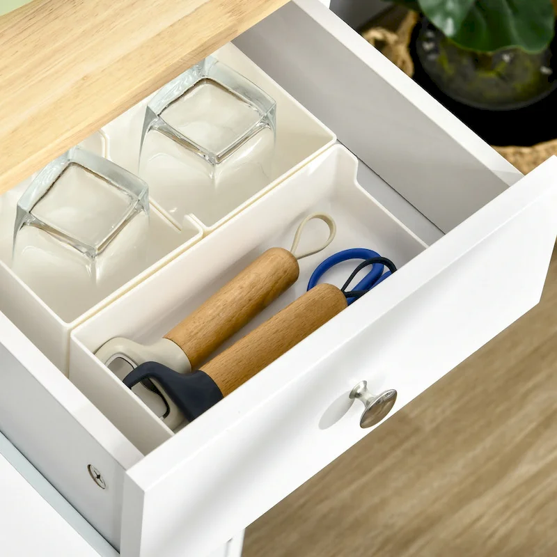 HOMCOM Modern Sideboard, Buffet Cabinet with Adjustable Shelves, Grey