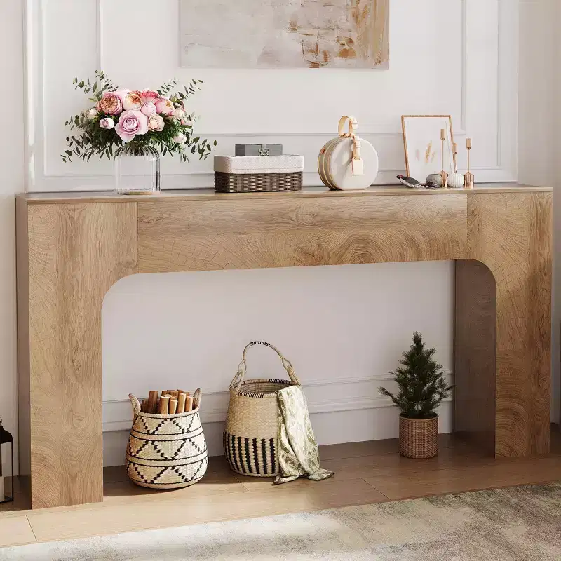 47/63 in Farmhouse Console Table,Narrow Wood Entryway Table Behind Couch,Slim Rustic Hallway Furniture for Living Rooms,Foyers & Apartments