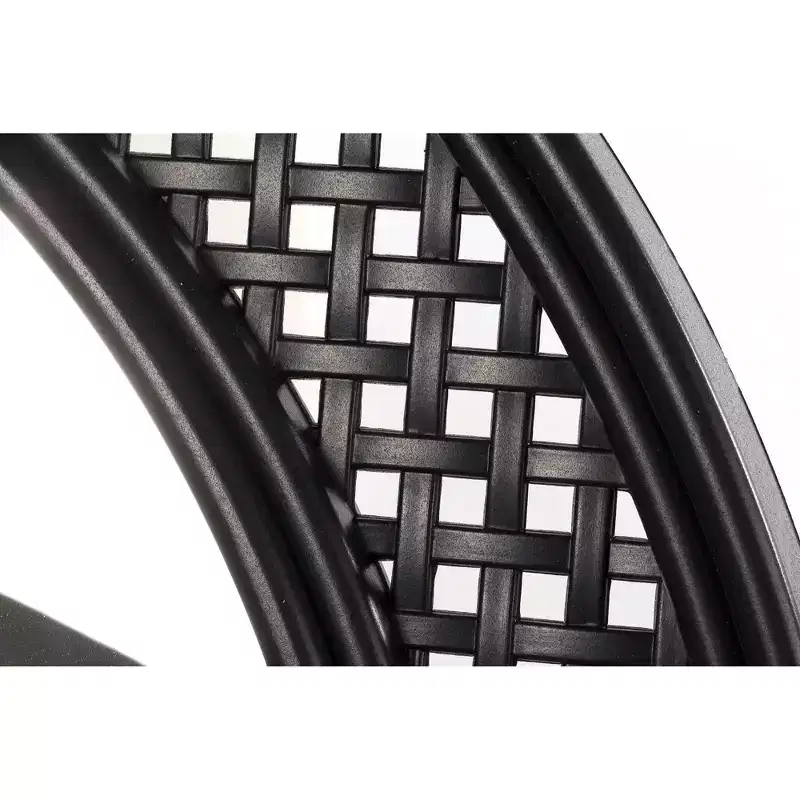 Kiera Grace 24"x36" Rattan Arch Mirror Matte Black: Modern Style, No Assembly, Wall Mounted Decorative Mirror