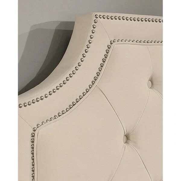 Audrey Upholstered Tufted Headboard with Nail Head Trim