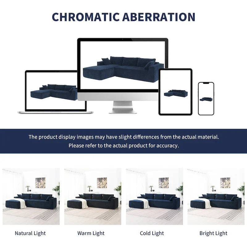 Zab Chenille 2 Pieces Sectional Sofa by GDFStudio