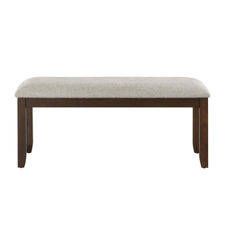 Gray Chenille Fabric Sofa with Walnut Wood Legs and Throw Pillows