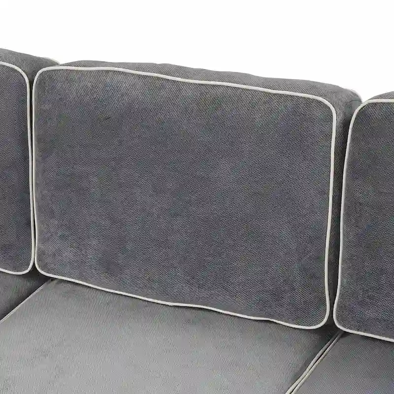 L-Shaped Reversible Chaise Sectional Sofa Pull Out Sofa Bed