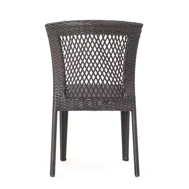 Christopher Knight Home Candice 3 Piece Patio Bistro Dining Furniture Set with Stackable Chairs