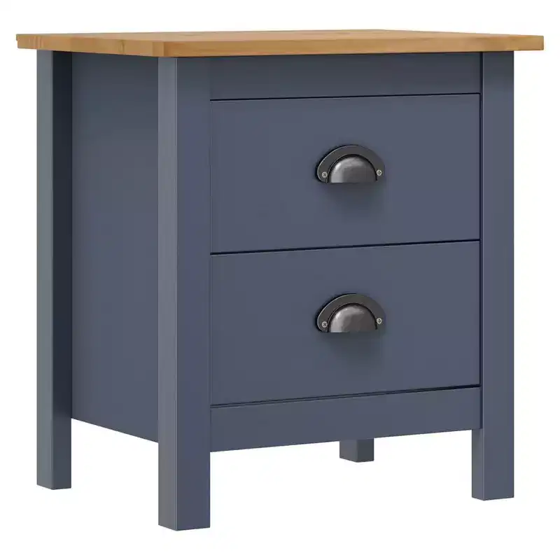 vidaXL Bedside Cabinet Accent End Table Living Room Office Solid Wood Pine