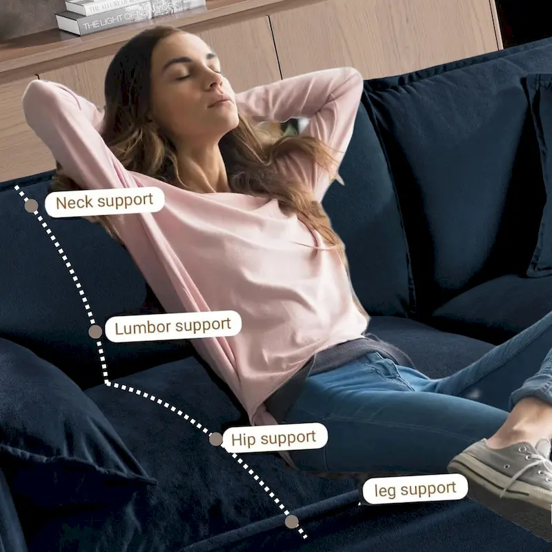 109.45 Chenille Upholstered 3-Seater Sleeper Modular Sectional Sofa with Double-Layer Cushions, DIY Combination