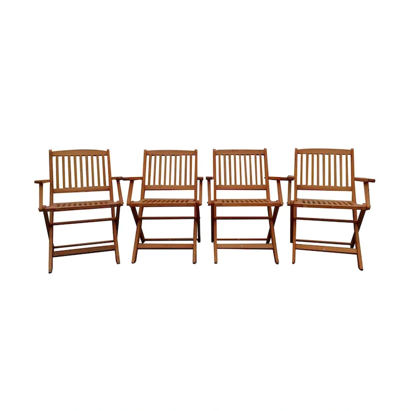 Wood Folding Chair Set of 4