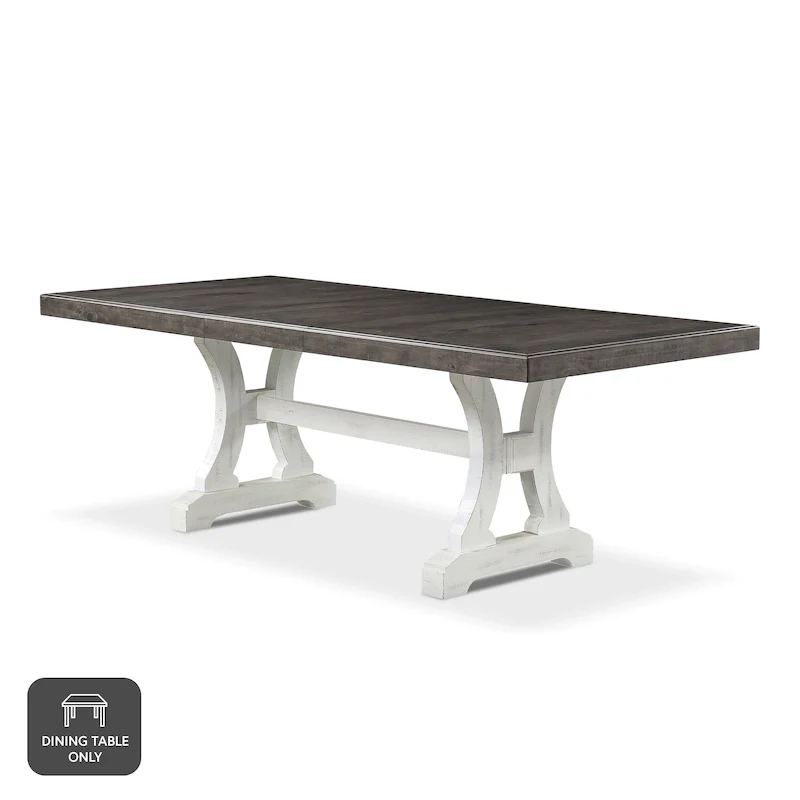 Furniture of America Sylmer White 86-inch Wood Expandable Dining Table
