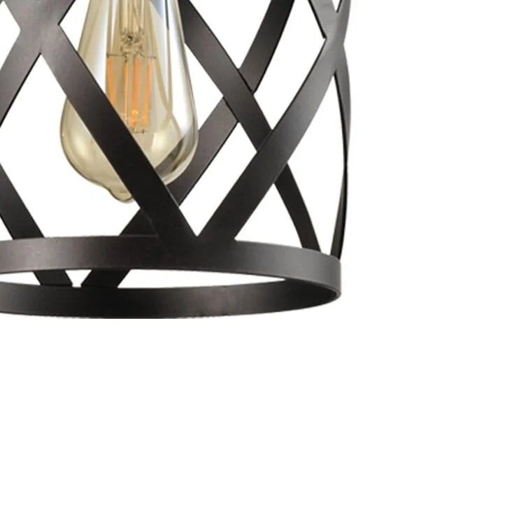 Maxax 1 - Light Single Cylinder Pendant With Wrought Iron