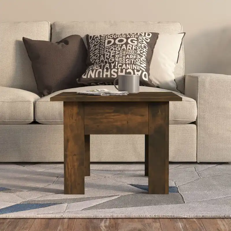 Sonoma Oak / Gray / White / Concrete Gray / Black Square Coffee Table – Modern Style, Living Room Use