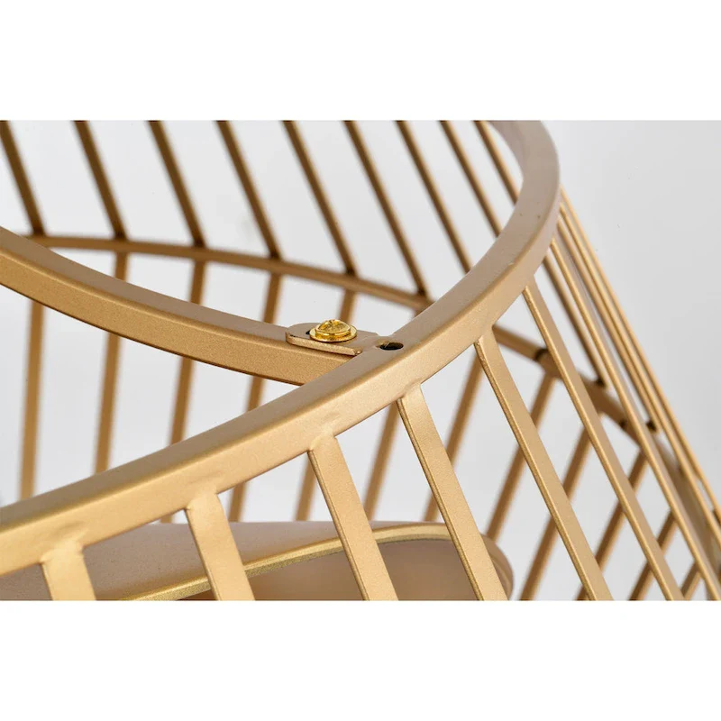 Marcelin 26-inch Matte Gold 6 Lights 3 Blades Lighted Ceiling Fan with Remote