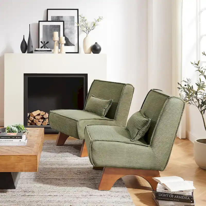 Art Leon Set of 2 Polyester Accent Chair