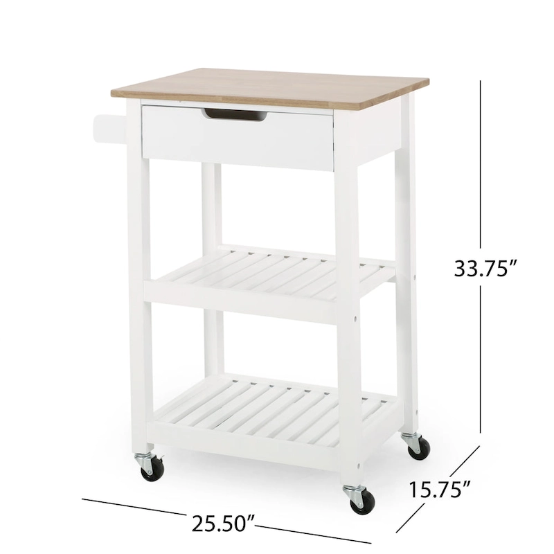 Dade Kitchen Cart with Wheels by Christopher Knight Home