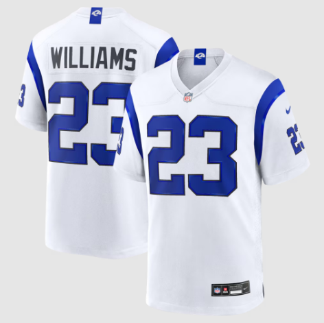 Los Angeles Rams Kyren Williams Fearsome White Game Jersey