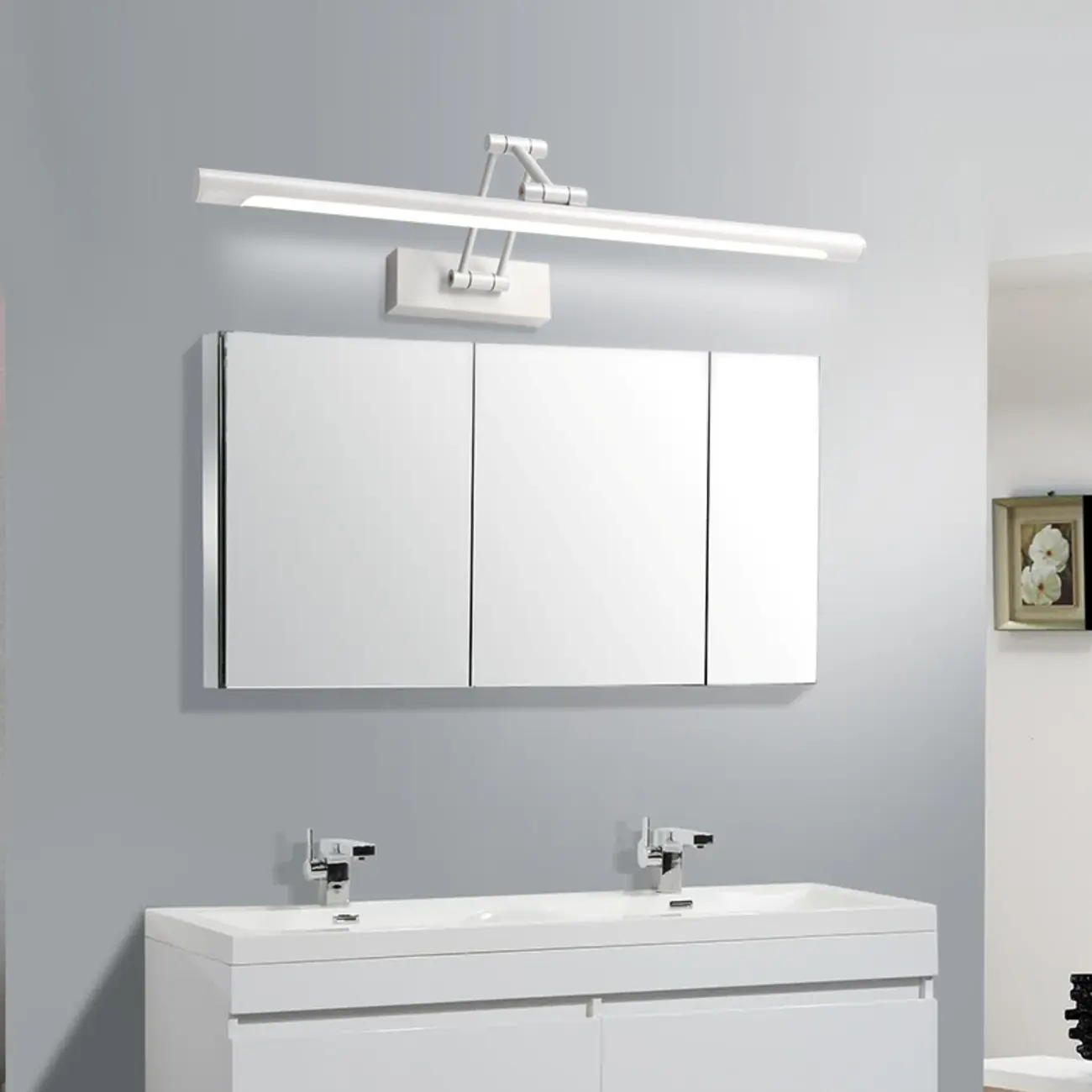 Adjustable Black Metal Cylinder LED Vanity Lights