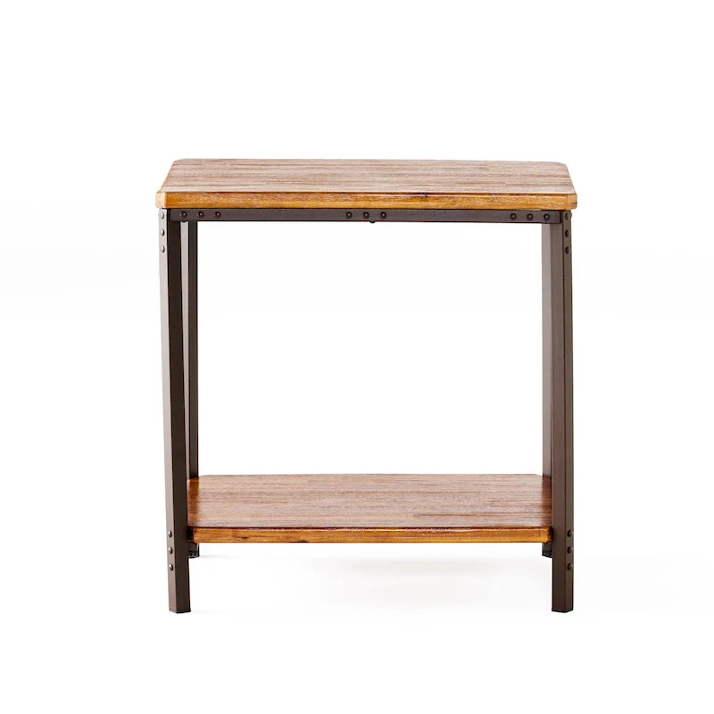 Rustic-Style Metal Side Table