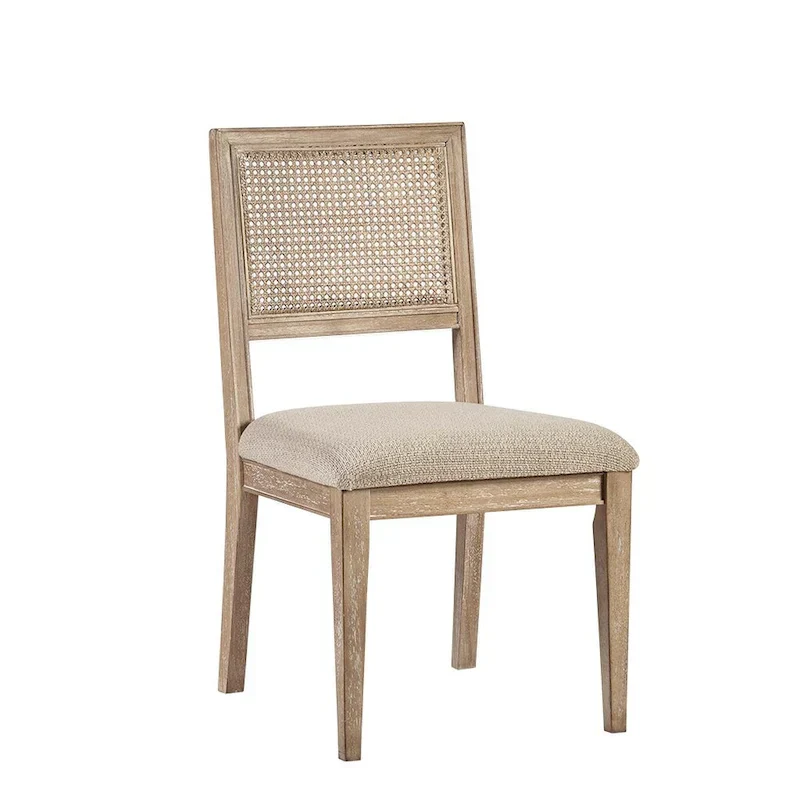 Wheat Farmhouse Dining Chairs with Cane Back - Set of 2