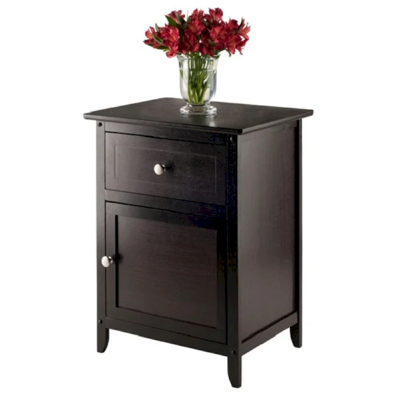 25 Espresso Brown Eugene Wooden Accent Table