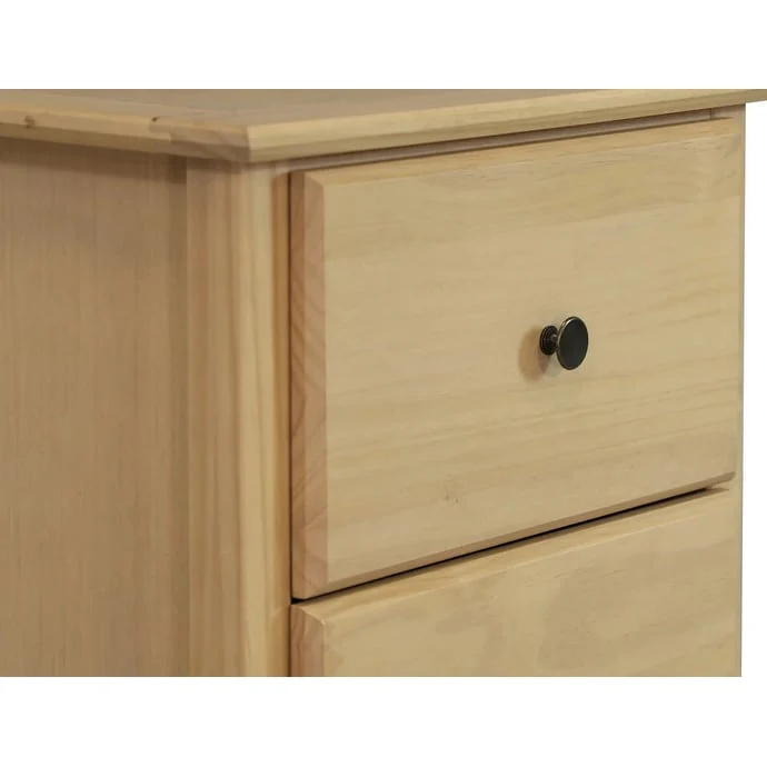 Grain Wood Furniture Shaker 2-drawer Solid Wood Nightstand