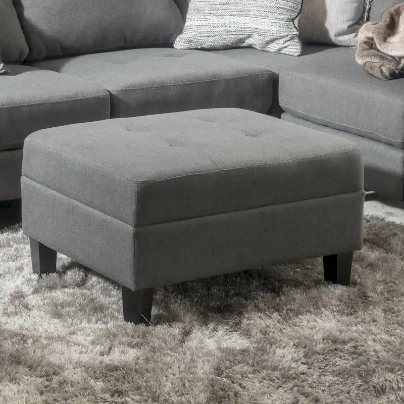 Tufted Fabric Ottoman