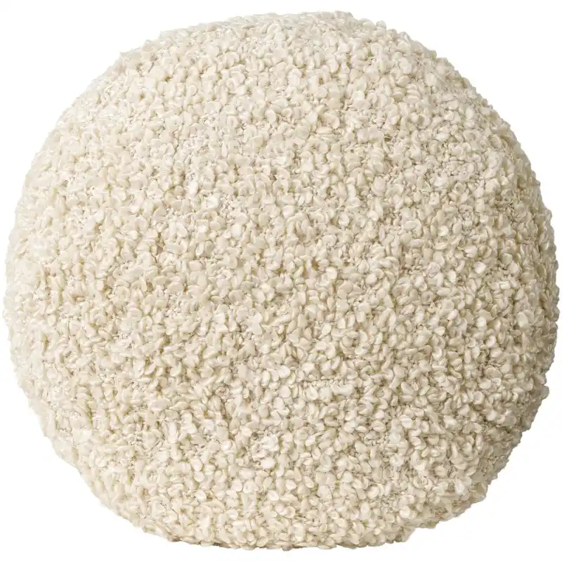 Mohave Shaggy Boucle 18-inch Tall Polyester Pouf
