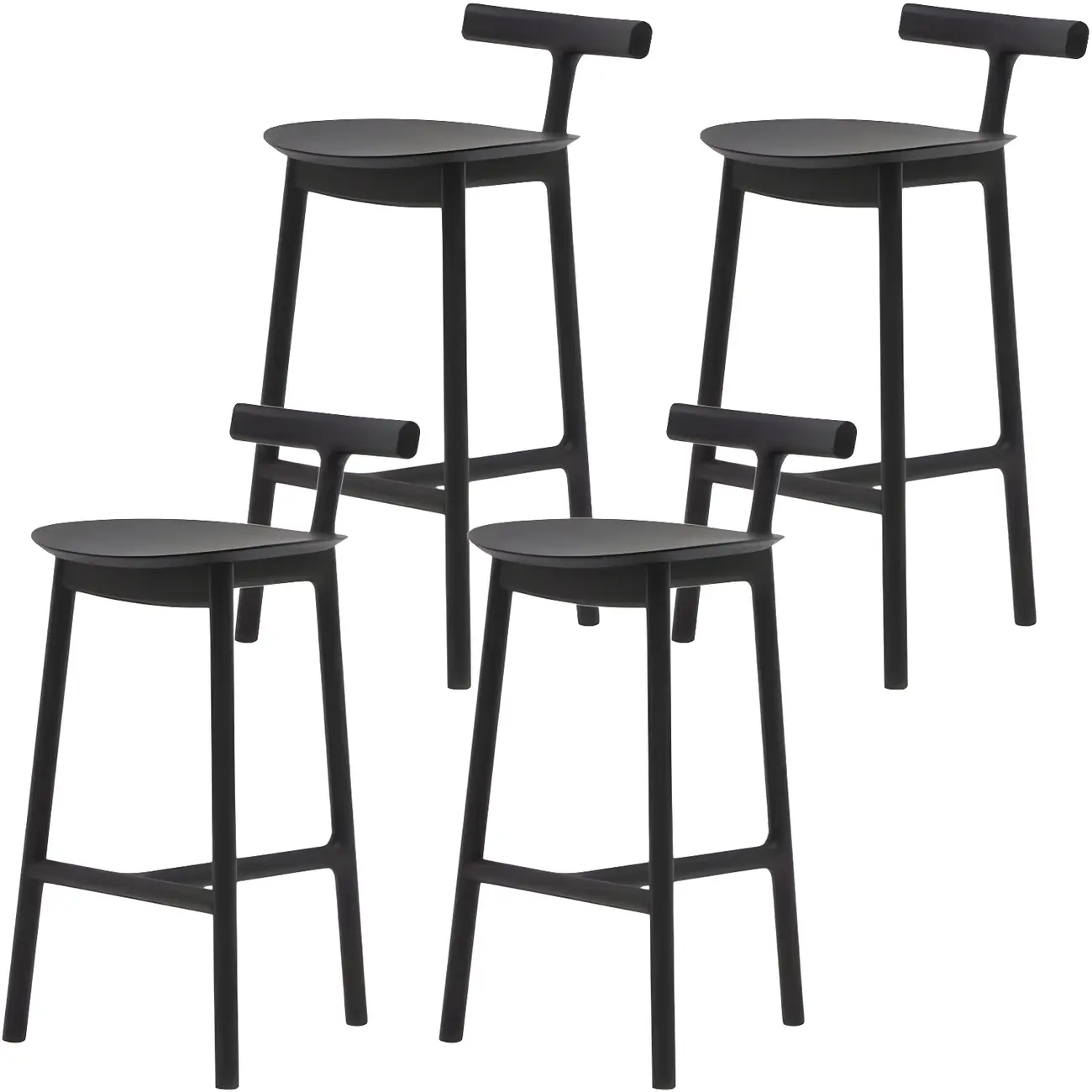 Natural Tripod Ash Wood Fabric Armless Bar Stool