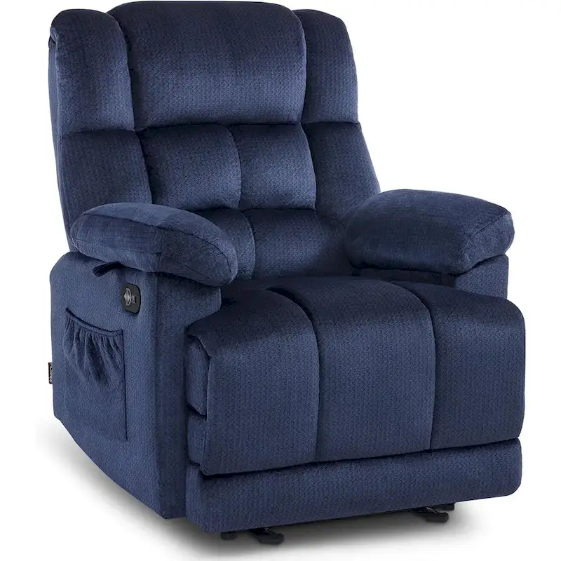 Electric Power Recliner Chair with Heat and Massage, Fabric