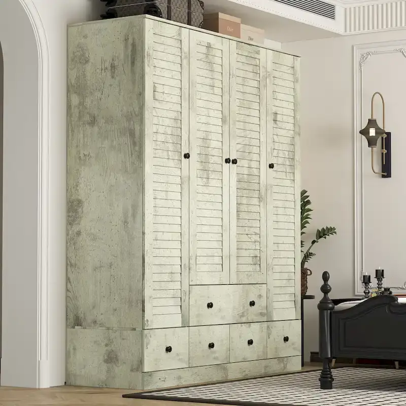 Bedroom Armoire Closet Armoire Wardrobe Closet Clothing Rod Drawer